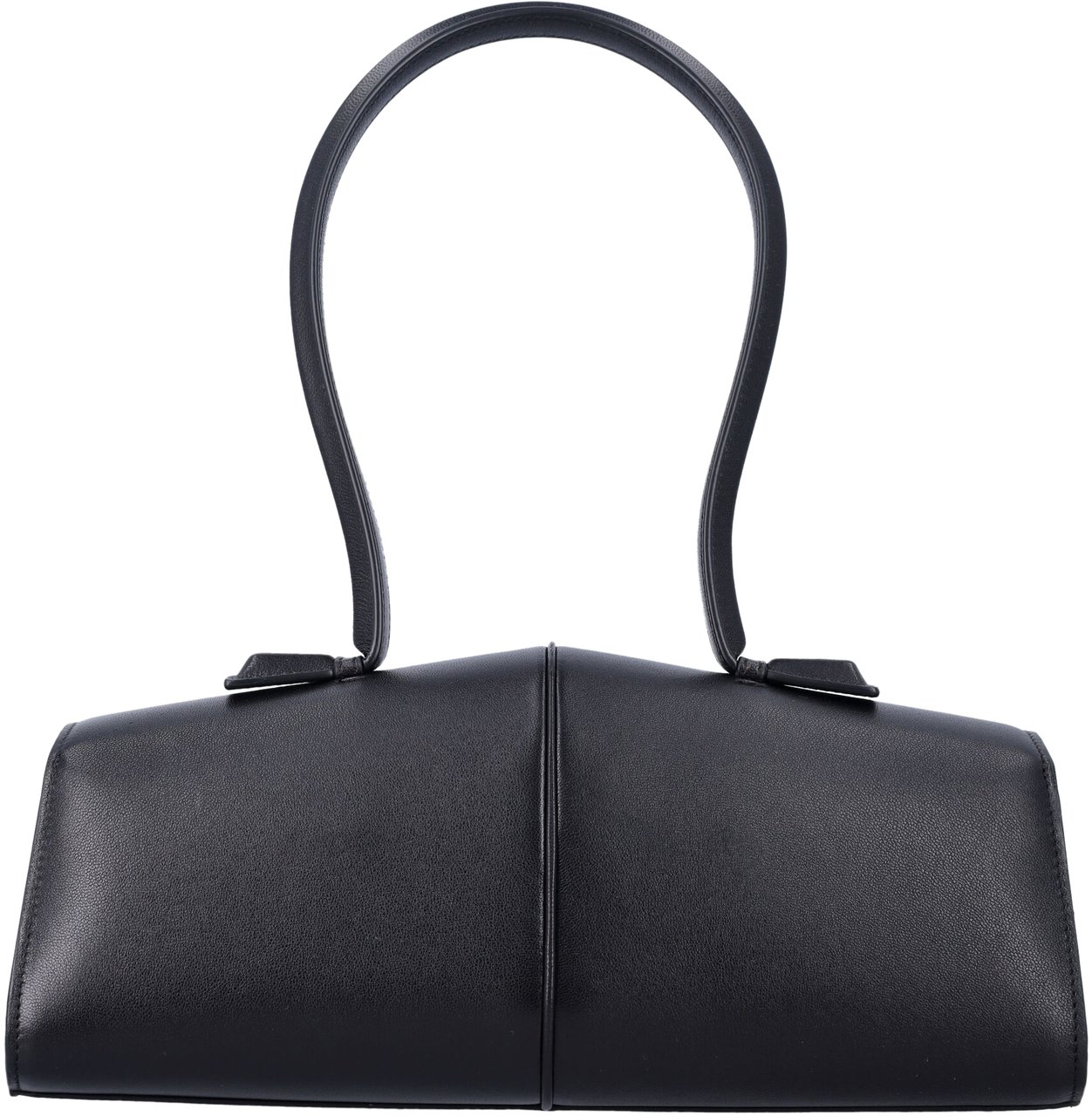 Jil Sander Jil Sander Linea Shoulder black leather bag Zwart