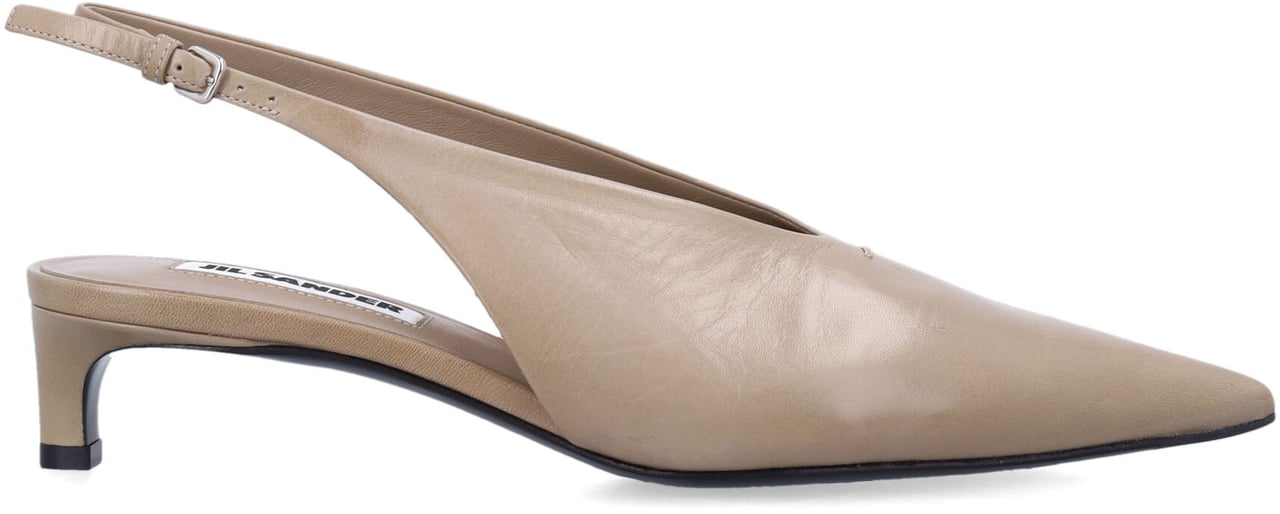 Jil Sander Sling Back Dark Sand Beige