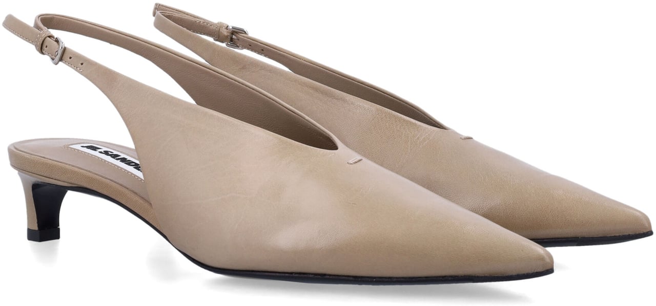 Jil Sander Sling Back Dark Sand Beige