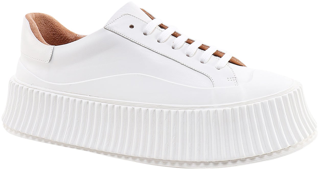 Jil Sander Leather sneakers Grijs