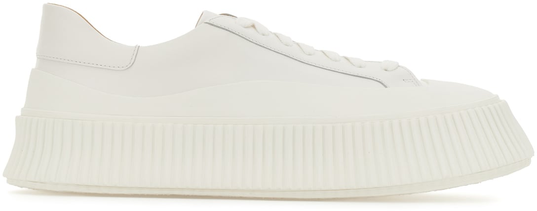 Jil Sander Jil Sander Ivory leather sneakers Neutraal