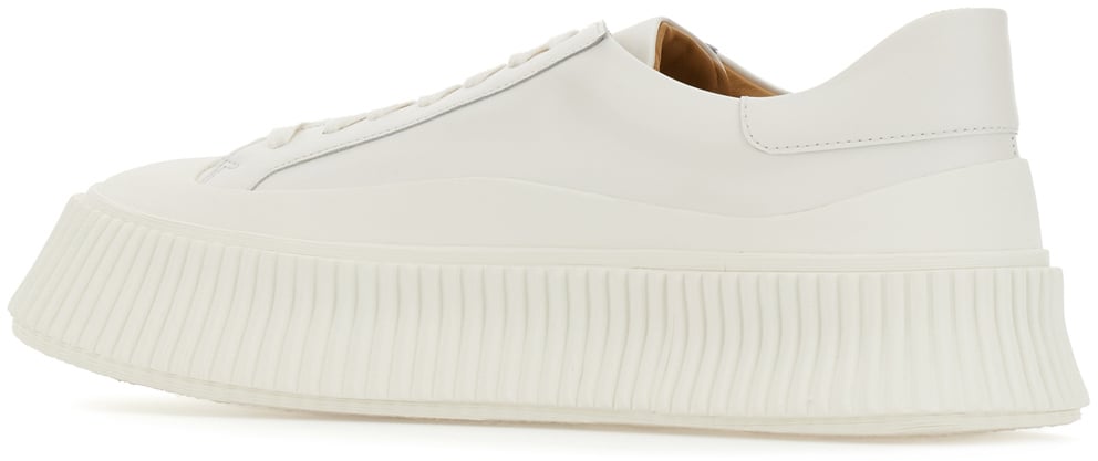 Jil Sander Jil Sander Ivory leather sneakers Neutraal