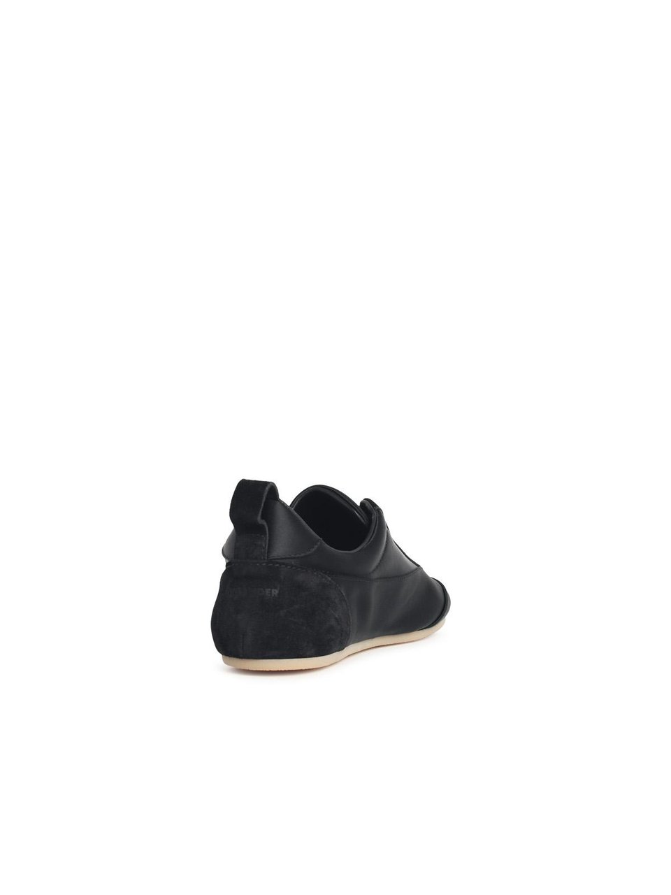 Jil Sander Etage' Satin Sneakers With Black Suede Trim Zwart