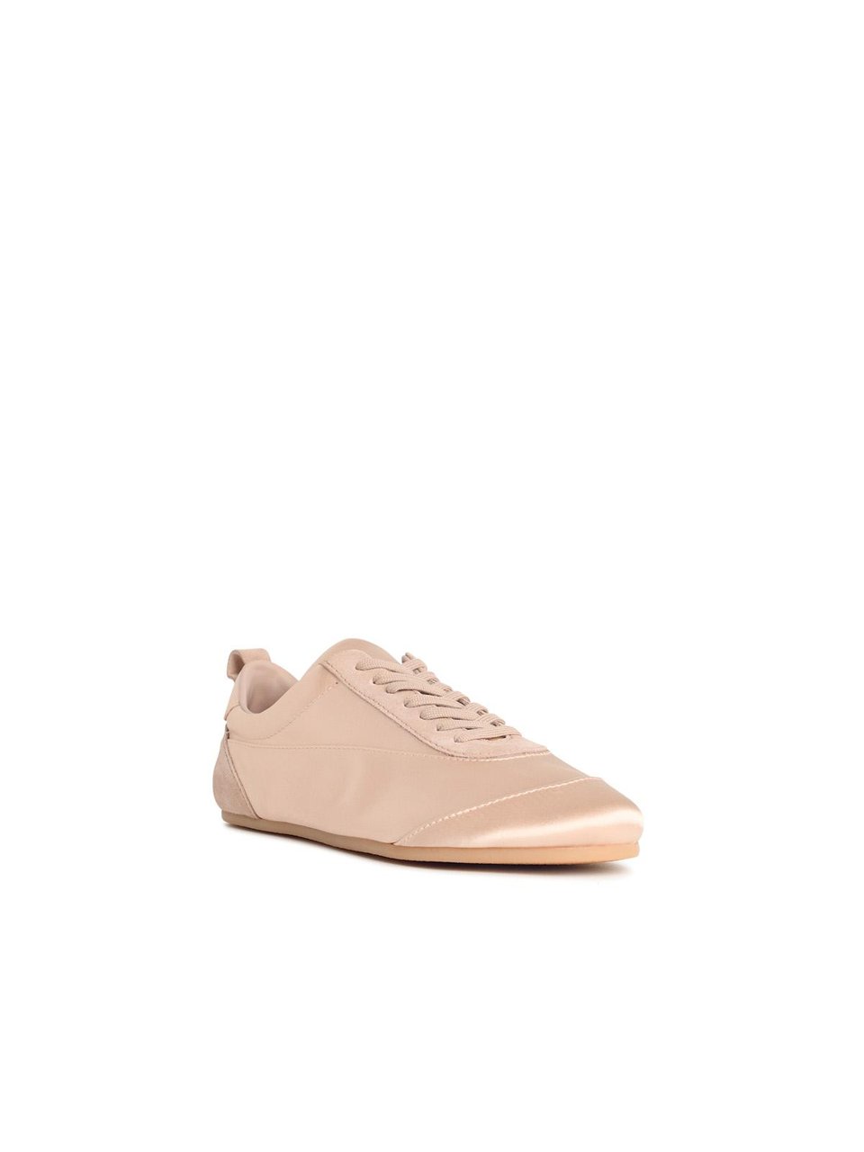 Jil Sander Etage' Satin Sneakers With Rosé Suede Trim Neutraal