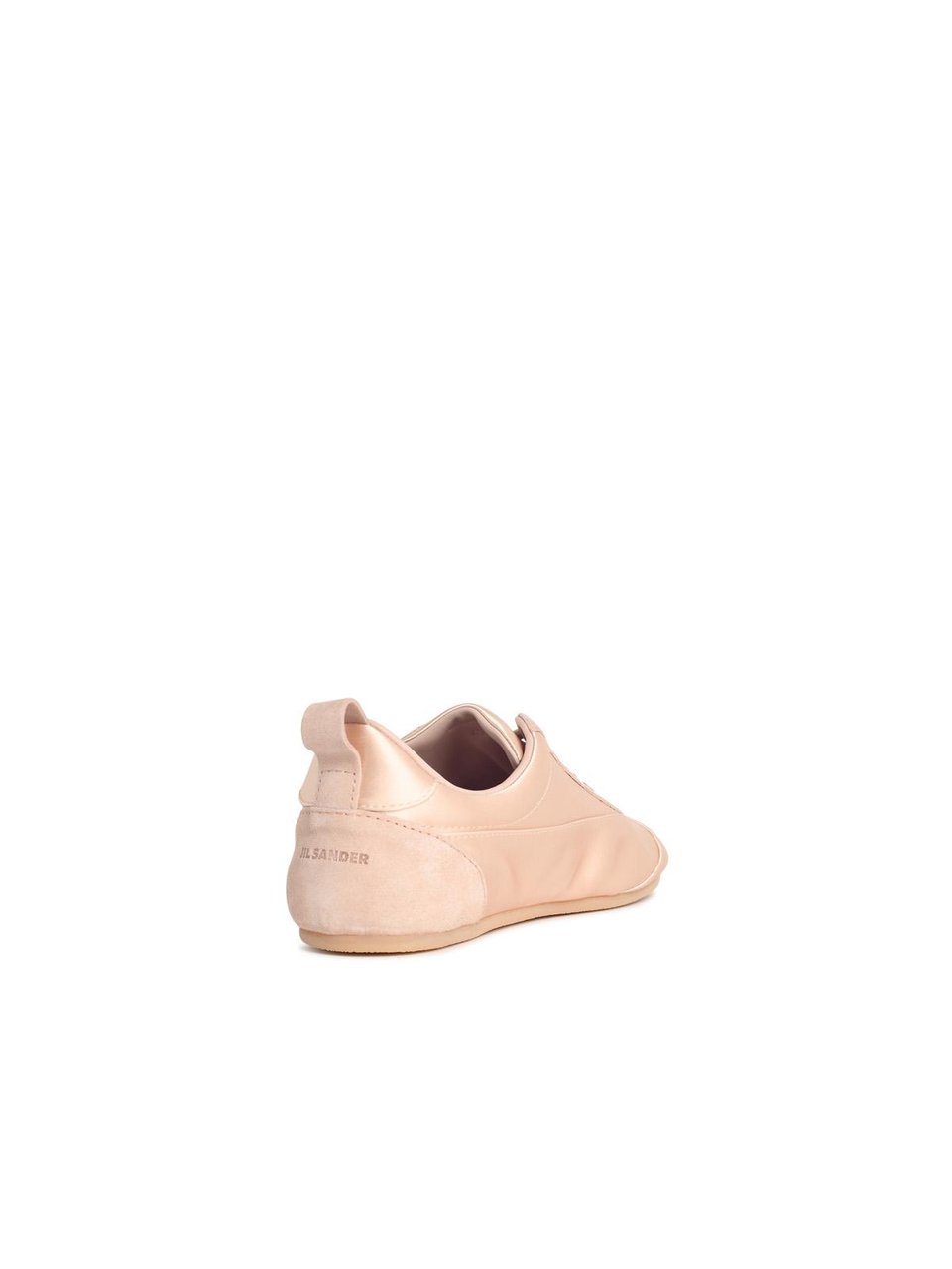 Jil Sander Etage' Satin Sneakers With Rosé Suede Trim Neutraal