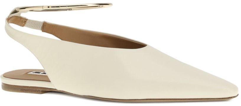 Jil Sander Flat Shoes White Wit