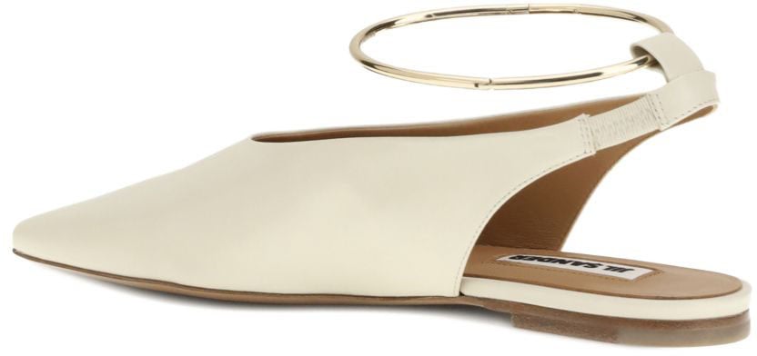Jil Sander Flat Shoes White Wit