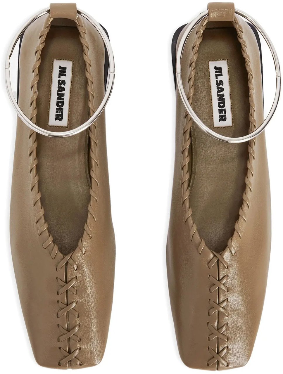 Jil Sander Ballerina Taupe Bruin