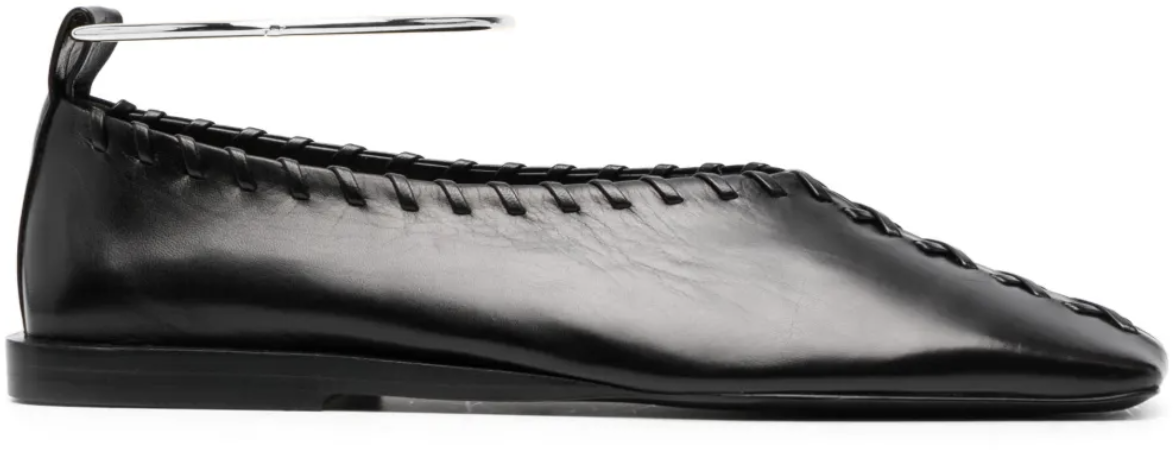 Jil Sander Ballerina Black Silver Zwart