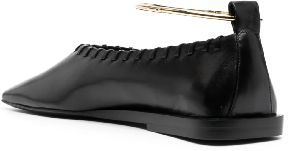 Jil Sander Ballerina Black Gold Zwart