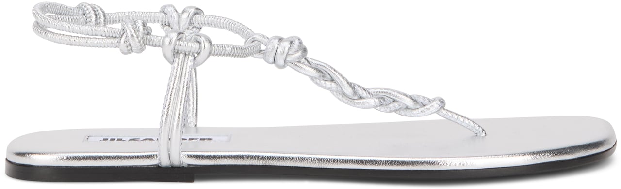 Jil Sander Sandals with flat soles Zilver