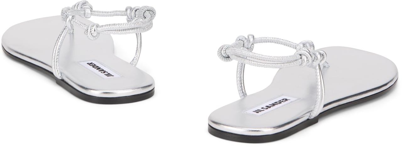 Jil Sander Sandals with flat soles Zilver