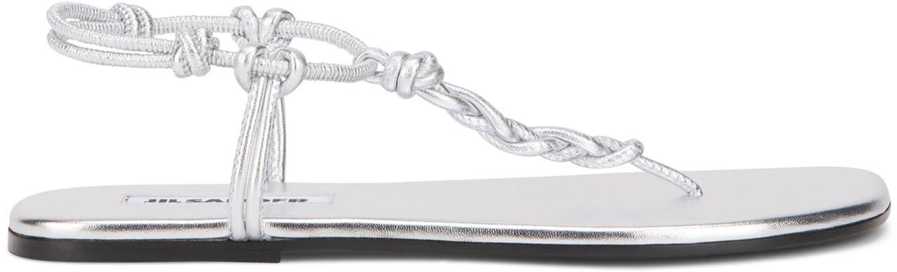 Jil Sander Sandals with flat soles Zilver