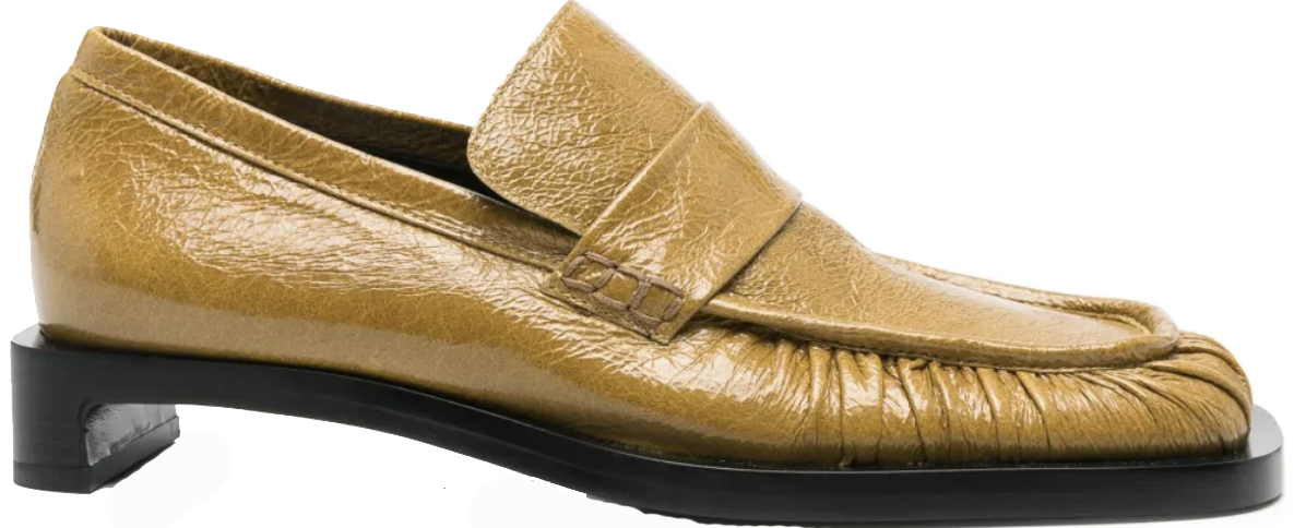 Jil Sander Heeled Loafer Mustard Groen