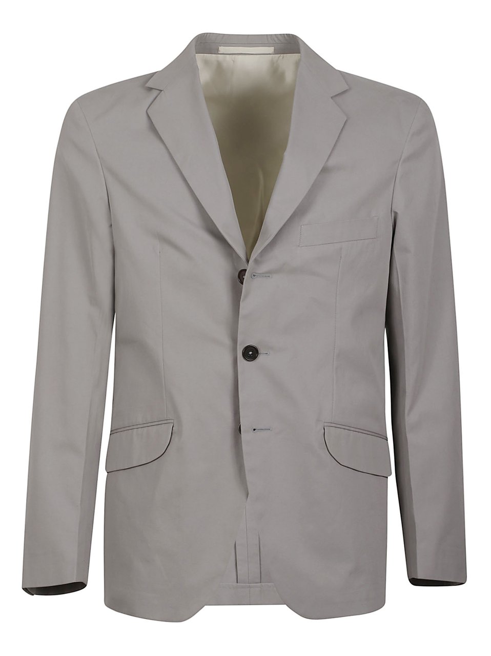 Jil Sander Minimalist Matte-Finish Jacket with Classic Notch Lapel Grijs