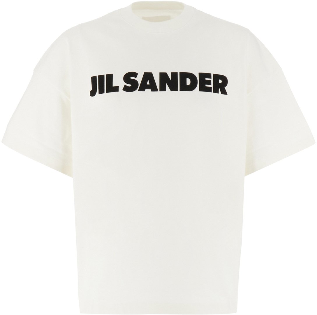Jil Sander Jil Sander Ivory cotton oversize t-shirt Neutraal