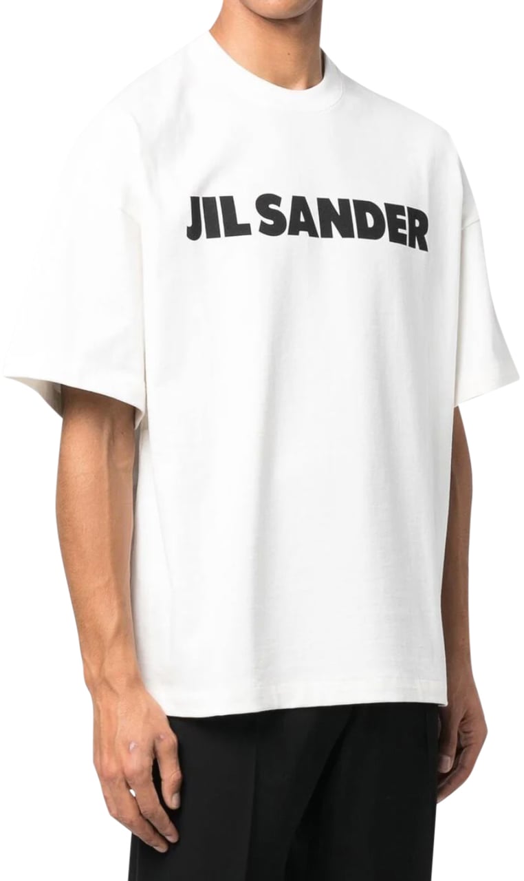 Jil Sander Logo T-shirt Porcelain White Wit