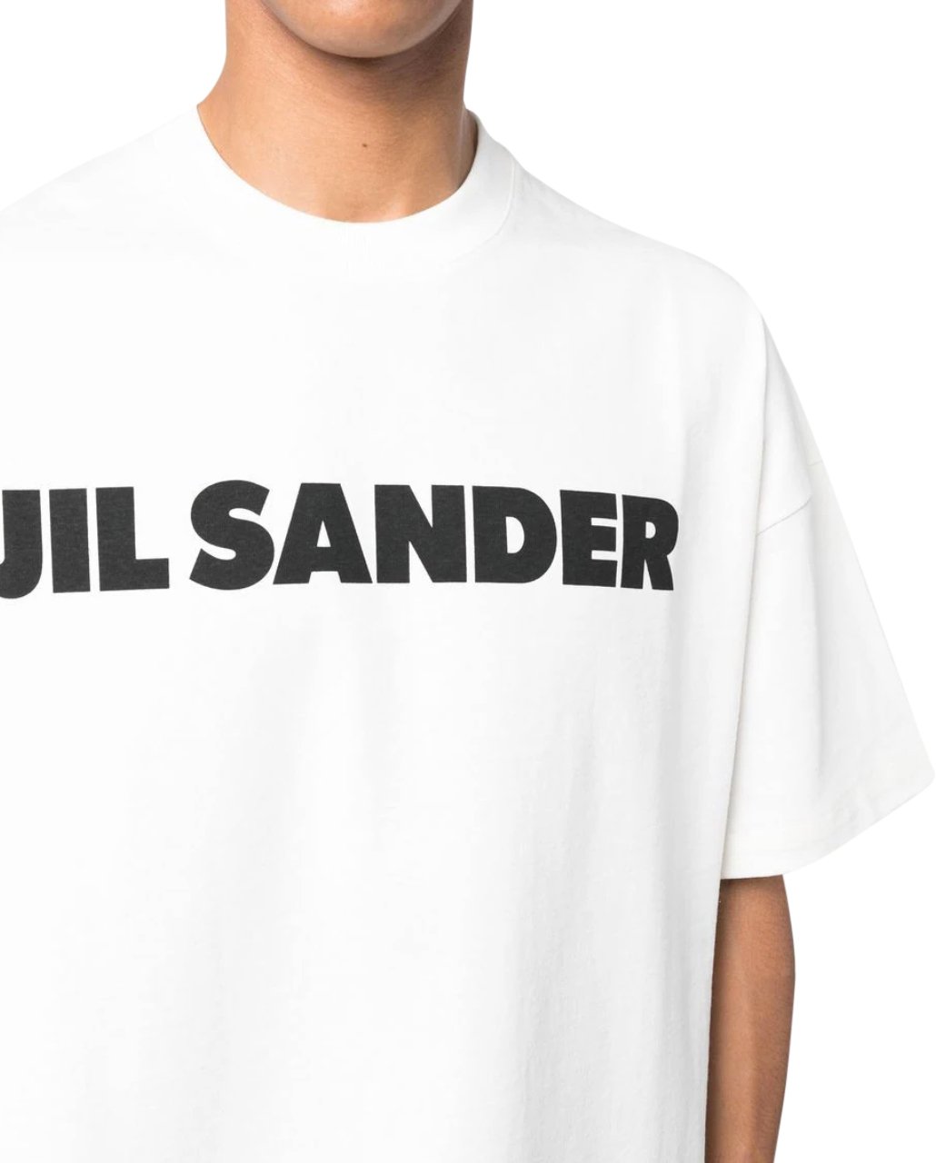 Jil Sander Logo T-shirt Porcelain White Wit