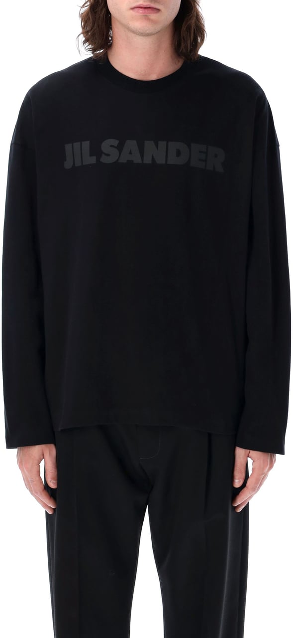 Jil Sander T-Shirt Cn Ls Os Nero Zwart