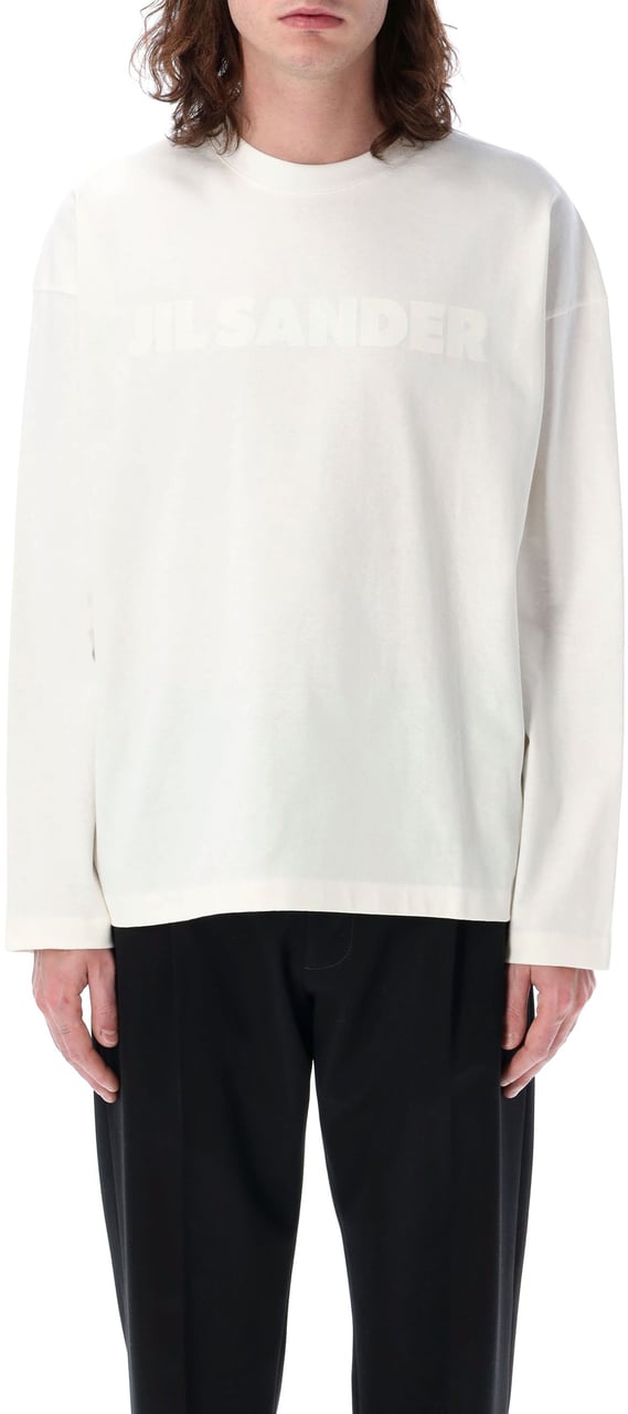 Jil Sander T-Shirt Cn Ls Os Porcelain Wit
