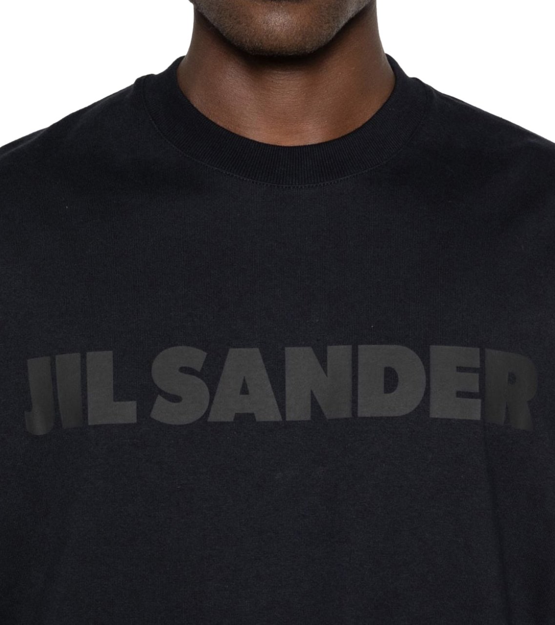 Jil Sander Logo T-shirt Black Zwart