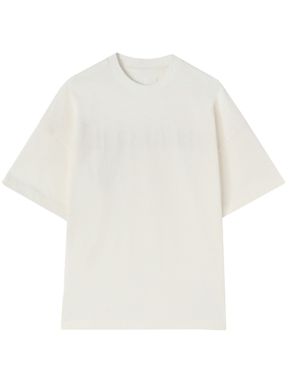 Jil Sander White Oversized Cotton Jersey T-Shirt Neutraal