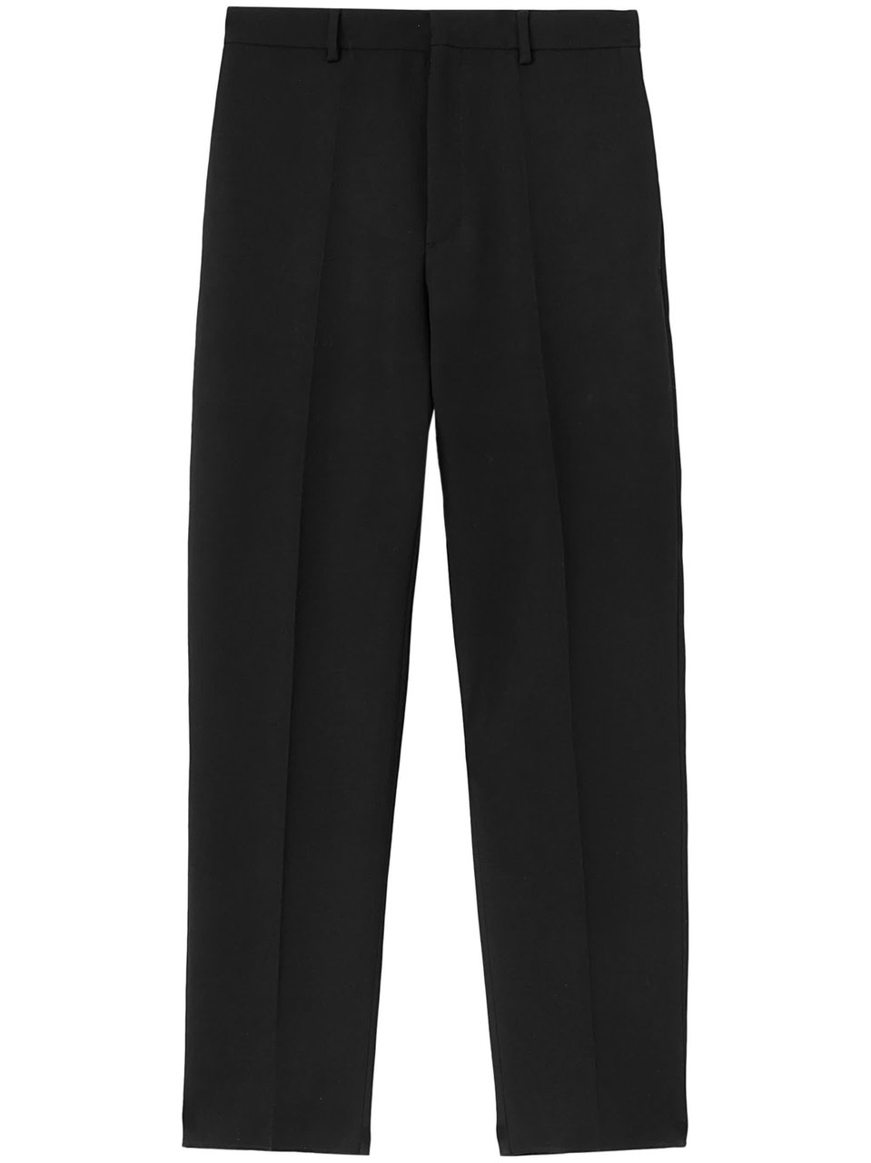 Jil Sander Black Tapered Wool Gabardine Trousers Zwart