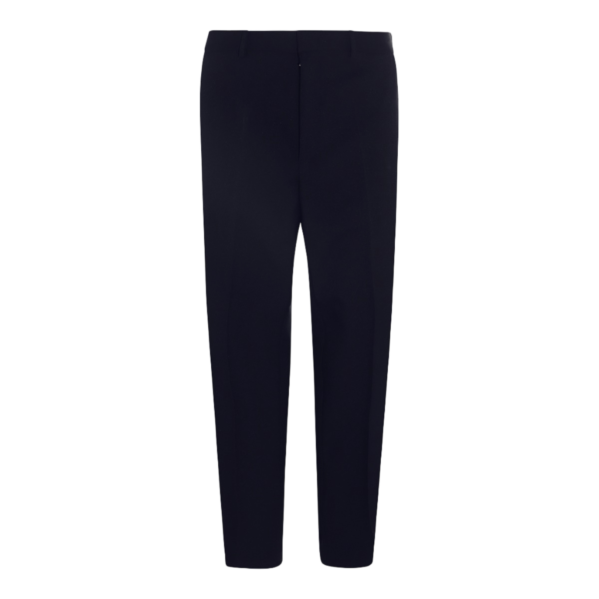 Jil Sander Straight Leg Trousers With Elasticated Waistband And Tailored Silhouette Zwart