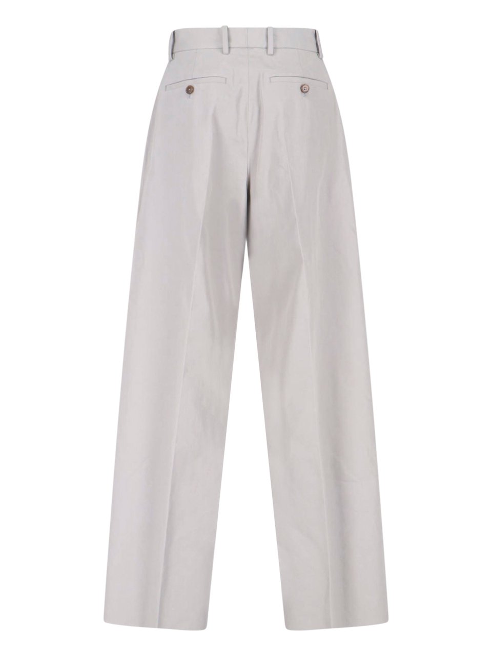 Jil Sander Grey High-Waisted Tailored Wide-Leg Trousers Grijs