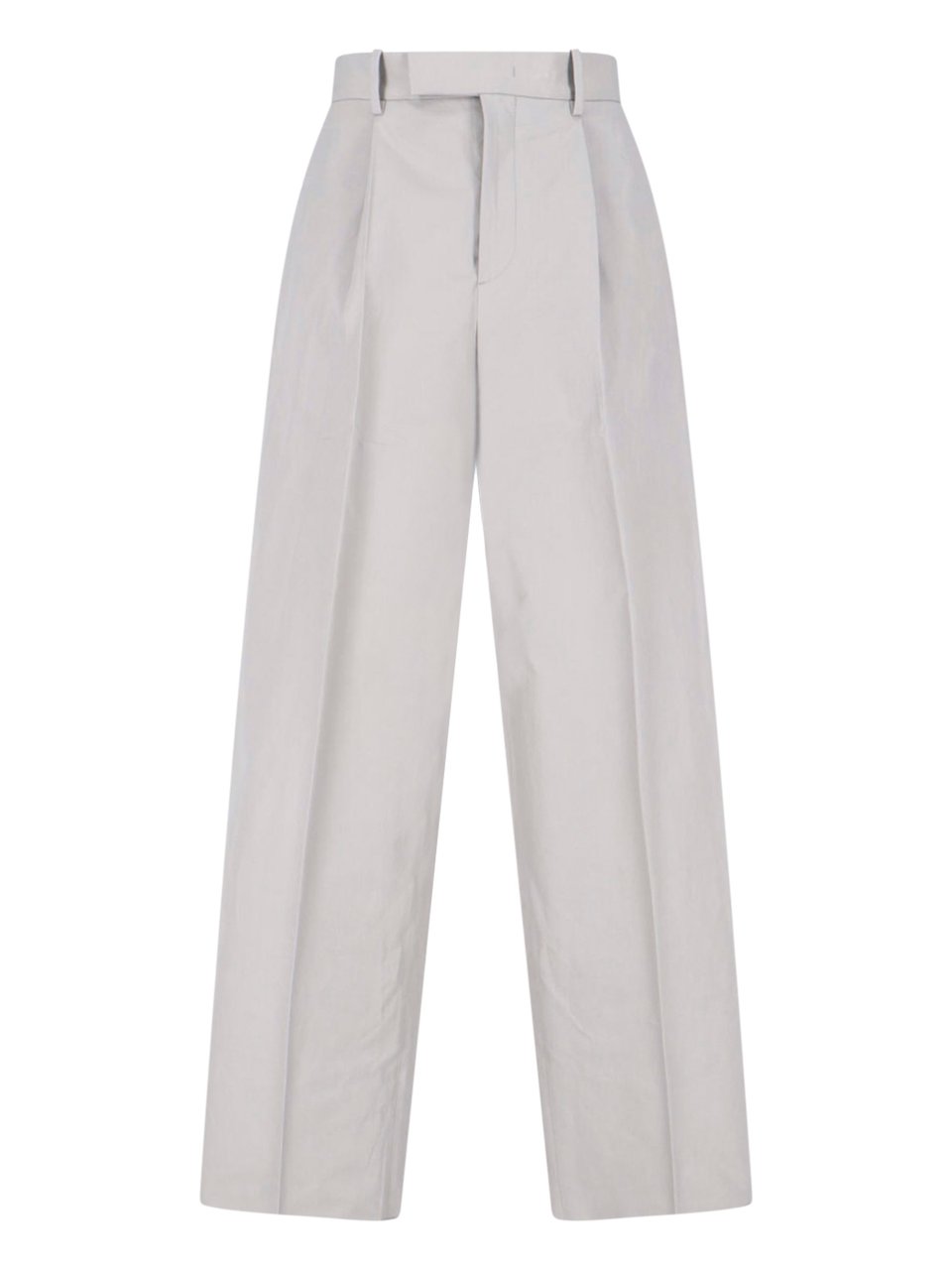 Jil Sander Grey High-Waisted Tailored Wide-Leg Trousers Grijs