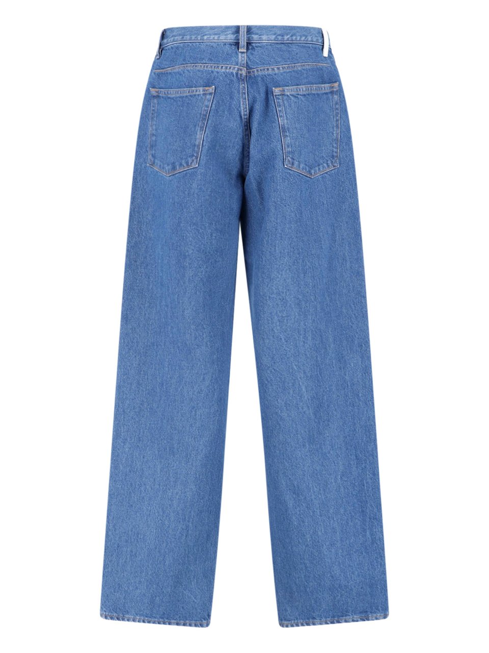 Jil Sander Blue Straight-Leg Classic Five-Pocket Jeans Blauw