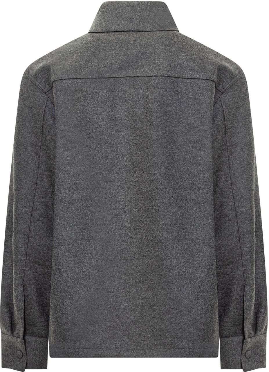 Jil Sander Giacca Grigia in Lana con Bottoni Jil Sander Grijs