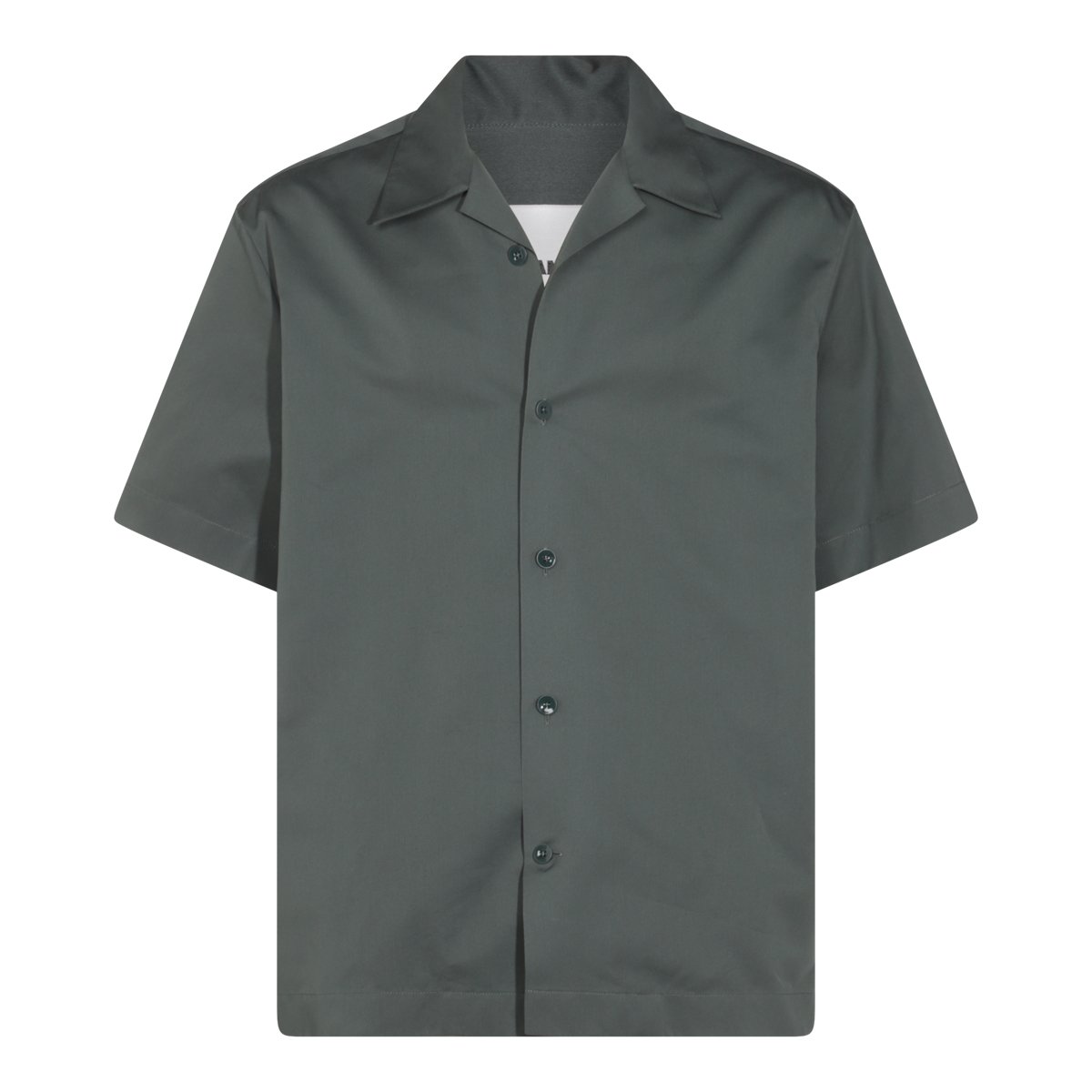 Jil Sander Grey Cotton Polo Shirt Casual Shirt Grijs