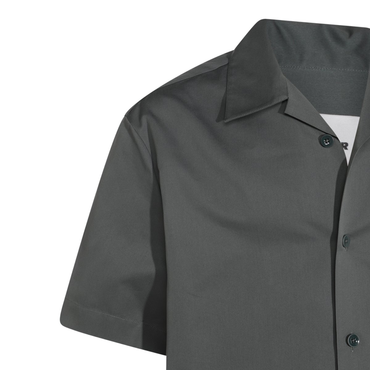 Jil Sander Grey Cotton Polo Shirt Casual Shirt Grijs