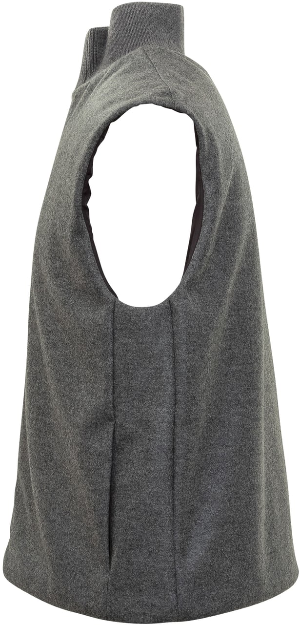 Jil Sander Gilet Grigio in Lana con Zip Jil Sander Grijs