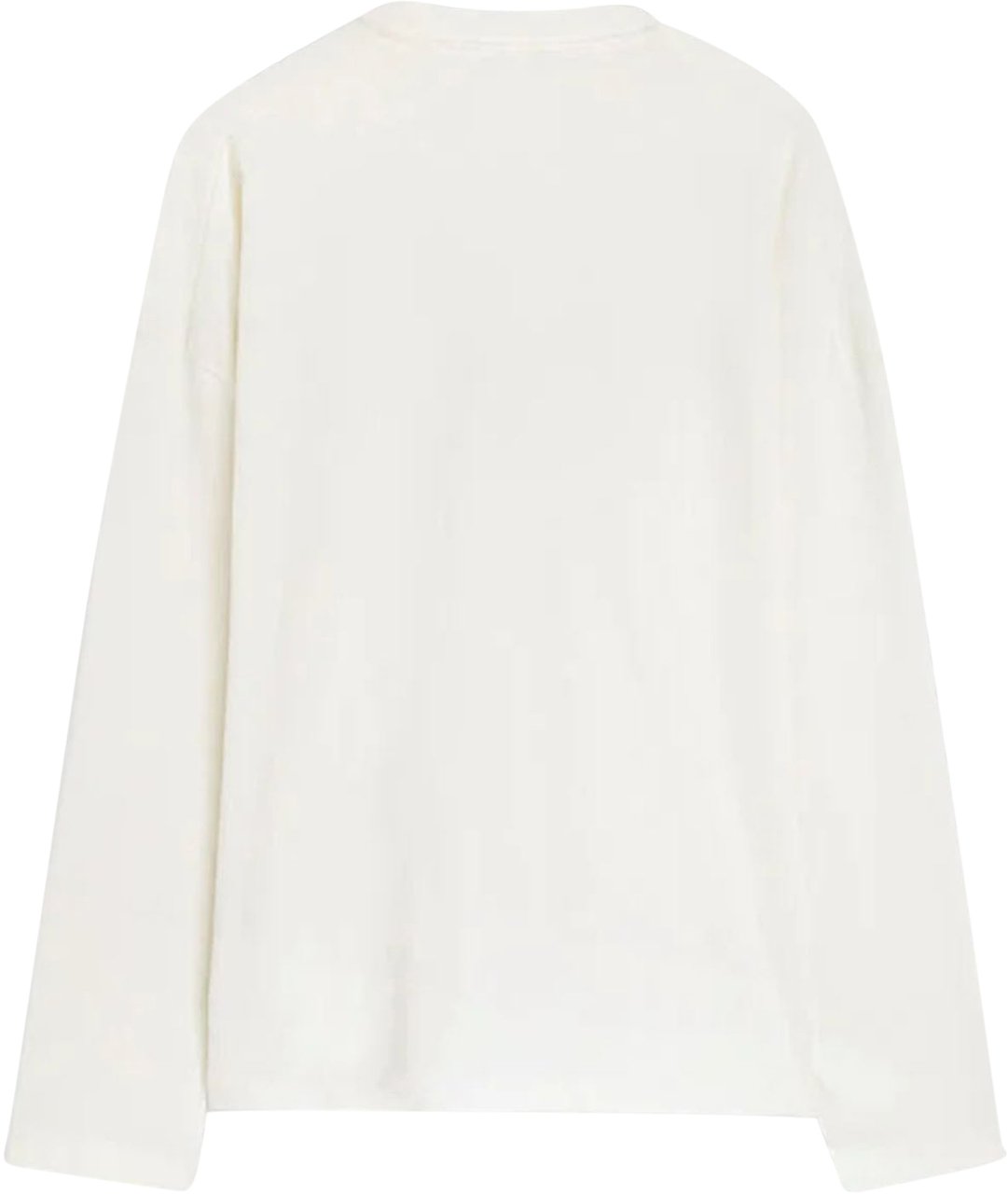 Jil Sander Logo Long sleeve t-shirt white Wit