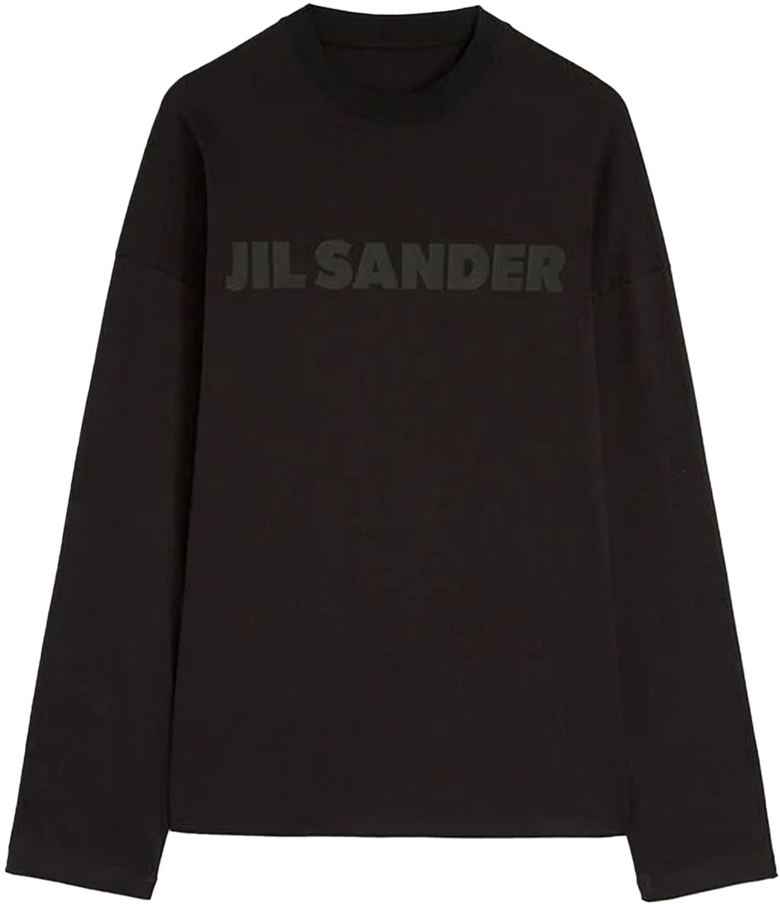 Jil Sander Logo Long Sleeve Black Zwart