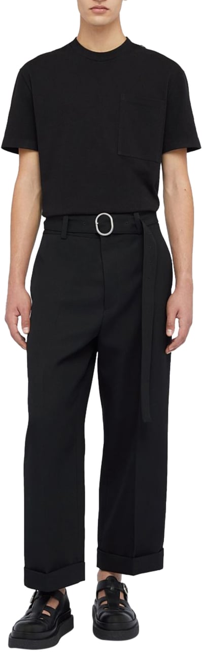 Jil Sander T-shirt W/pocket Black Zwart