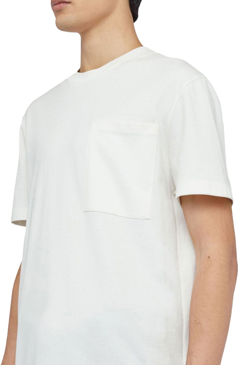 Jil Sander T-shirt W/pocket Optic White Wit