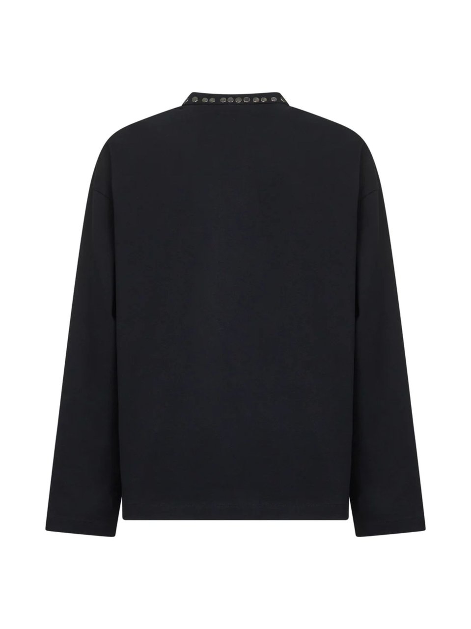 Jil Sander Black Minimalist Studded Cotton T-Shirt Zwart