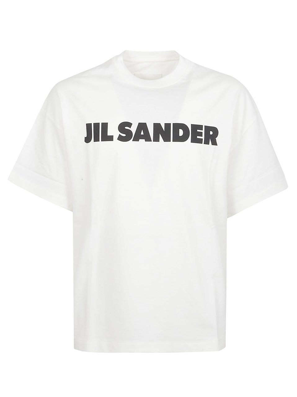 Jil Sander Short-Sleeve T-Shirt with Bold Logo Wit