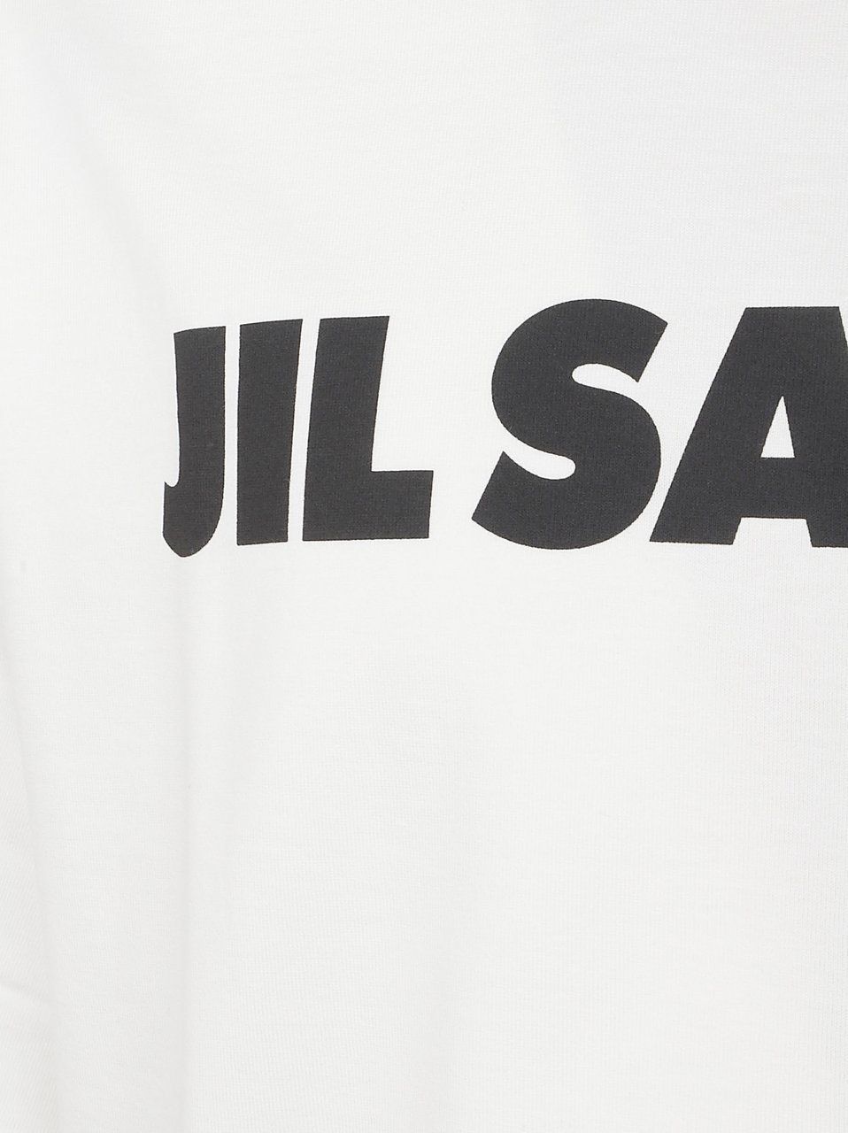 Jil Sander Short-Sleeve T-Shirt with Bold Logo Wit