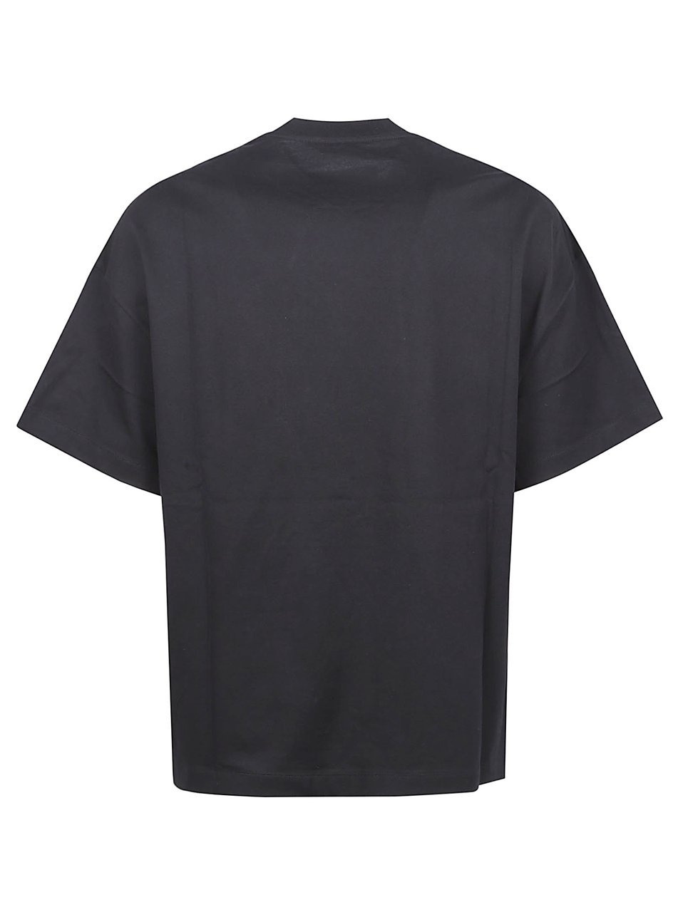 Jil Sander Short-Sleeve T-Shirt with Bold Logo Zwart