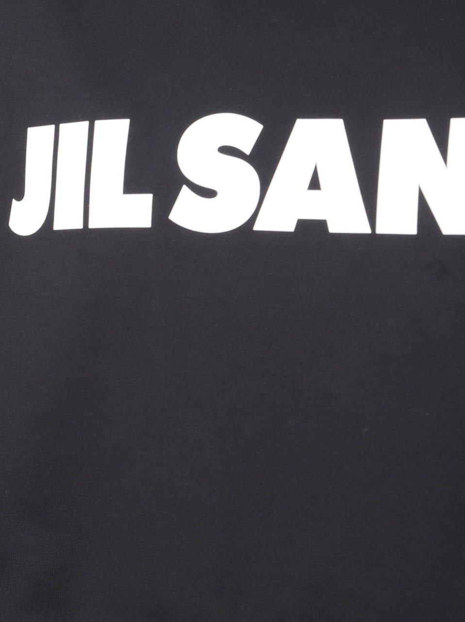 Jil Sander Short-Sleeve T-Shirt with Bold Logo Zwart