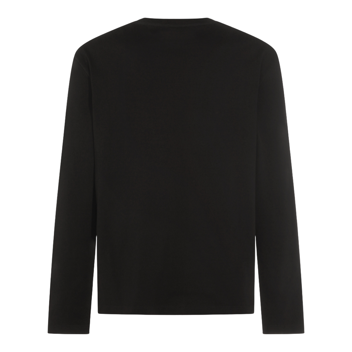 Jil Sander Black Long-Sleeve T-Shirt with Crew Neckline Zwart