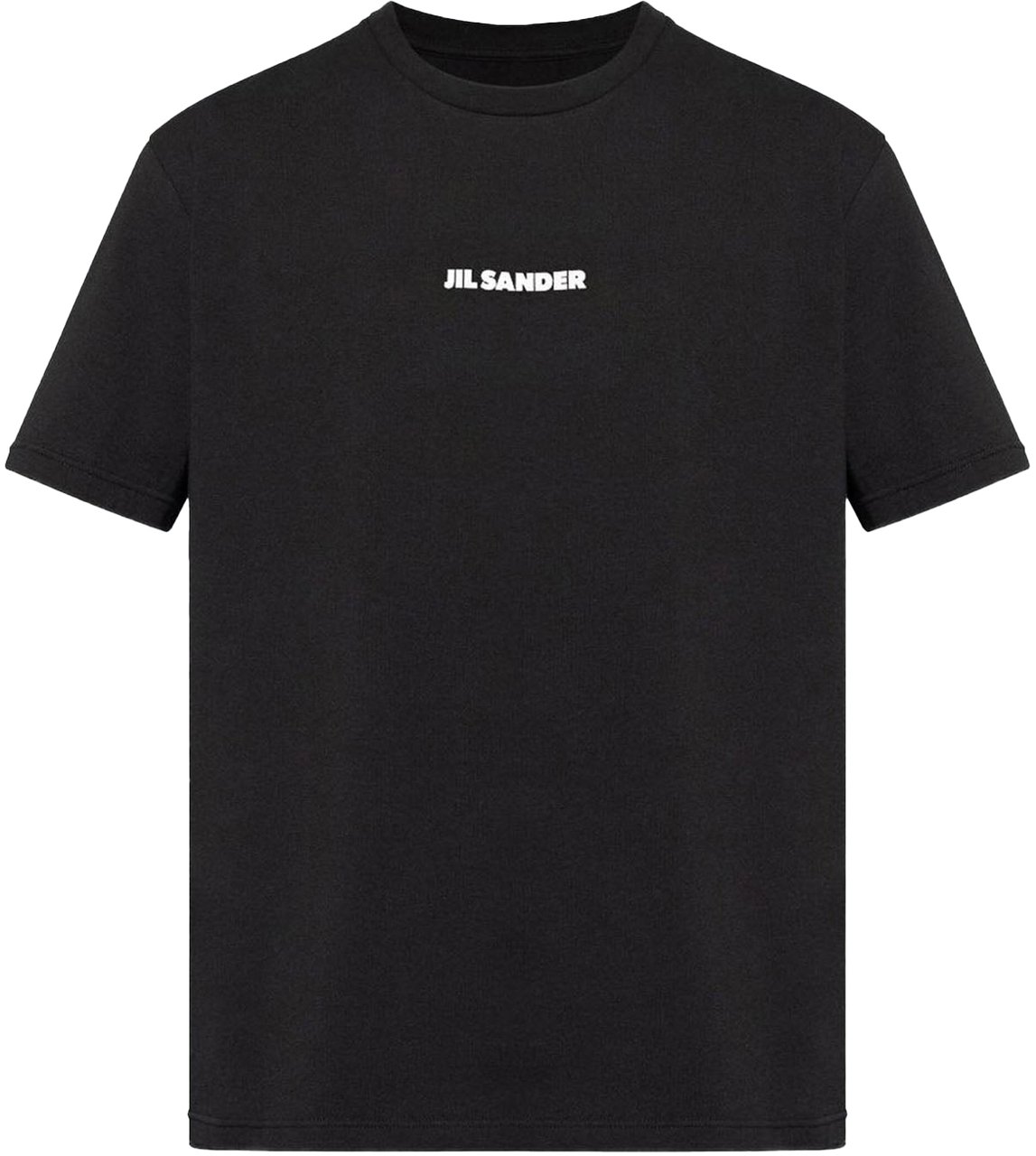 Jil Sander T-shirt with printed logo black Zwart