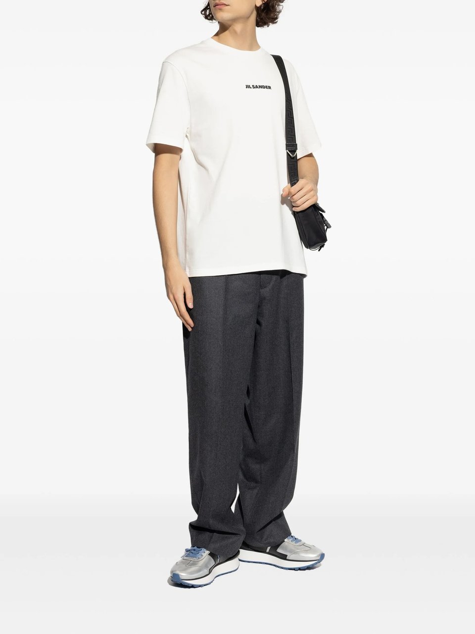 Jil Sander White Relaxed Fit Logo T-Shirt Wit