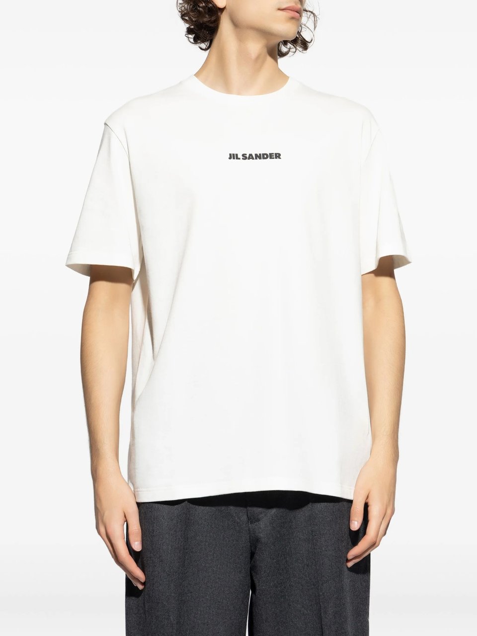 Jil Sander White Relaxed Fit Logo T-Shirt Wit