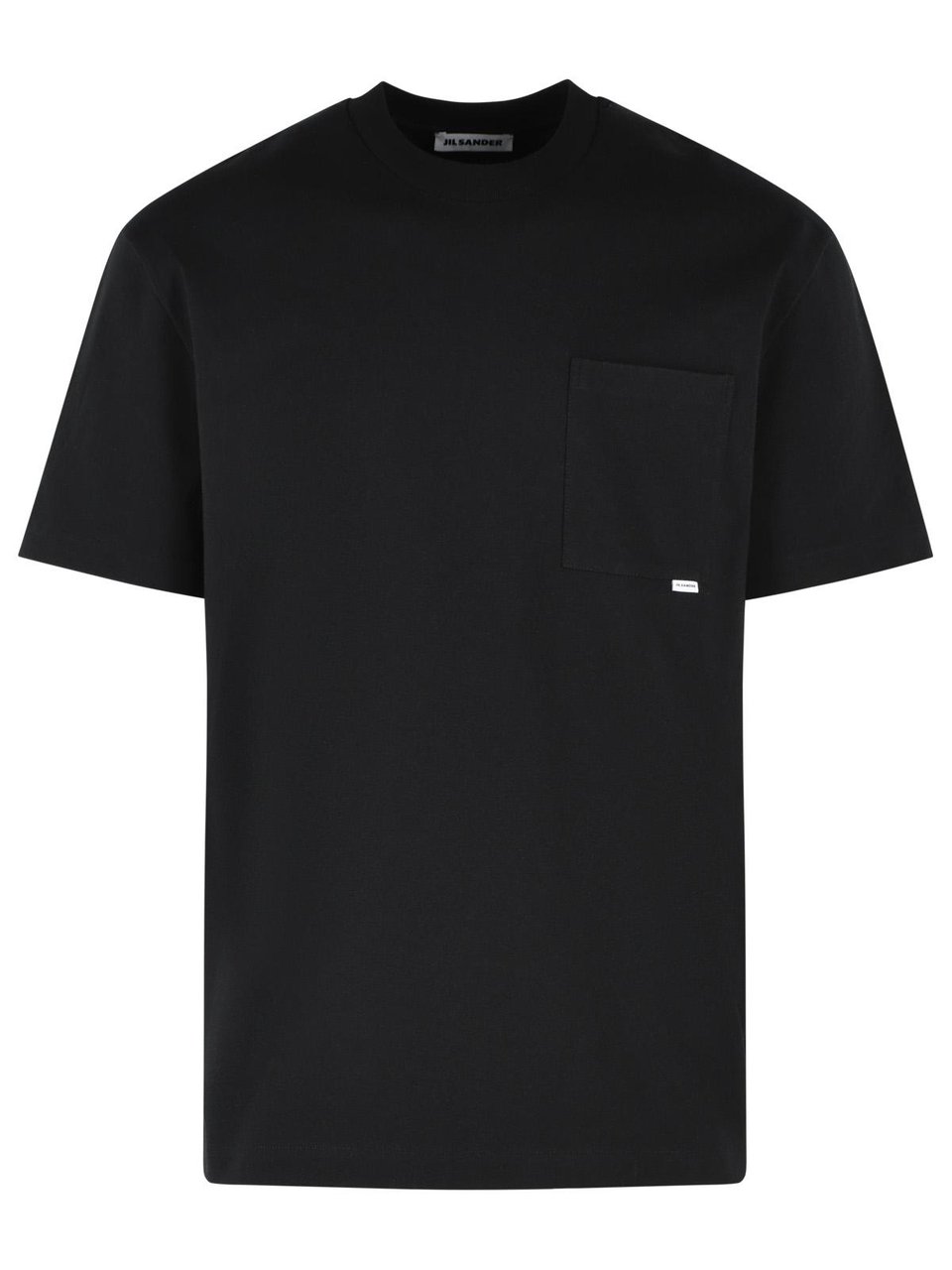 Jil Sander Black Cotton T-Shirt Zwart