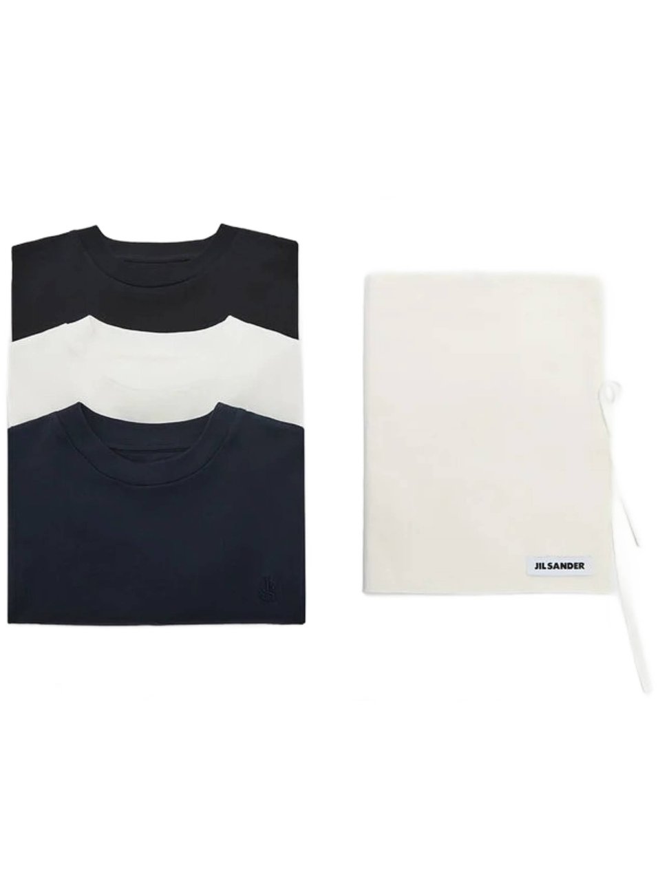 Jil Sander Neutral Tones T-Shirt Three Pack Set Wit